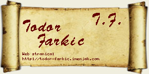 Todor Farkić vizit kartica